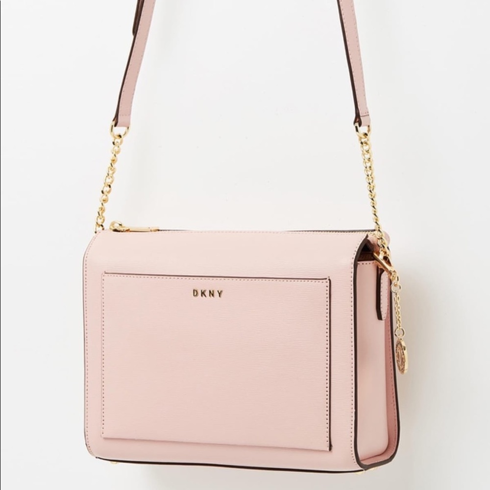 DKNY Bryant Sutton Medium Box Crossbody Bag-Blush